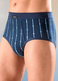 Outlet BADER Viererpack Slips mit Softbund 2X MARINE-BLAU, 2X GRÜN-GRAU
