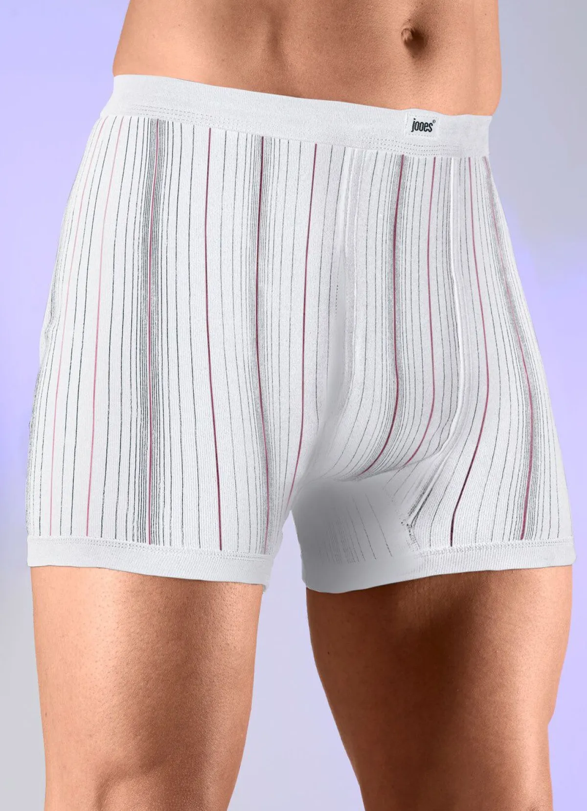 BADER Viererpack Unterhosen mit Streifendessin 2X MARINE-BUNT, 2X WEISS-BUNT