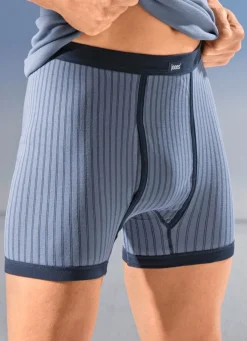 BADER Viererpack Unterhosen mit Softbund 2X INDIGO-MARINE, 2X MARINE-INDIGO