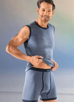 BADER Viererpack Unterhosen mit Softbund 2X INDIGO-MARINE, 2X MARINE-INDIGO