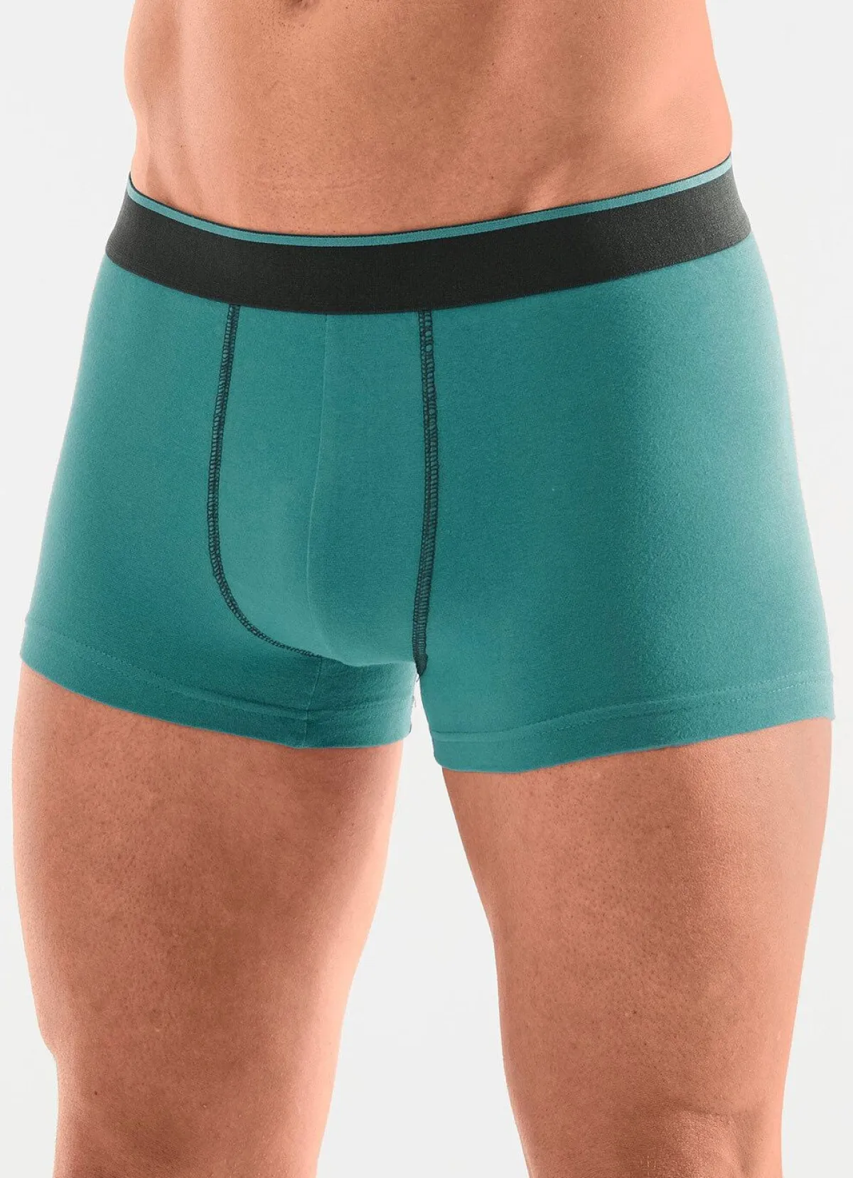 Best BADER Viererpack Pants mit Elastikbund 1X WEINROT, 1X SMARAGD, 1X SCHWARZ, 1X SCHIEFER