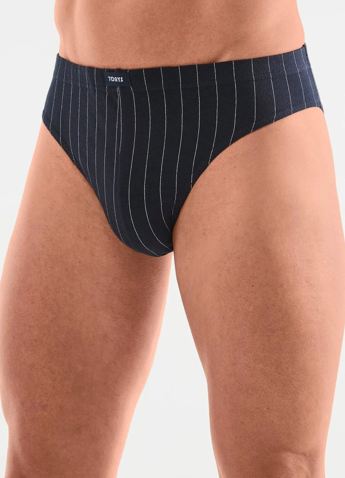 Best BADER Viererpack Slips mit Streifendessin 1X MARINE, 1X SCHWARZ, 1X ANTHRAZIT MELIERT, 1X GR
