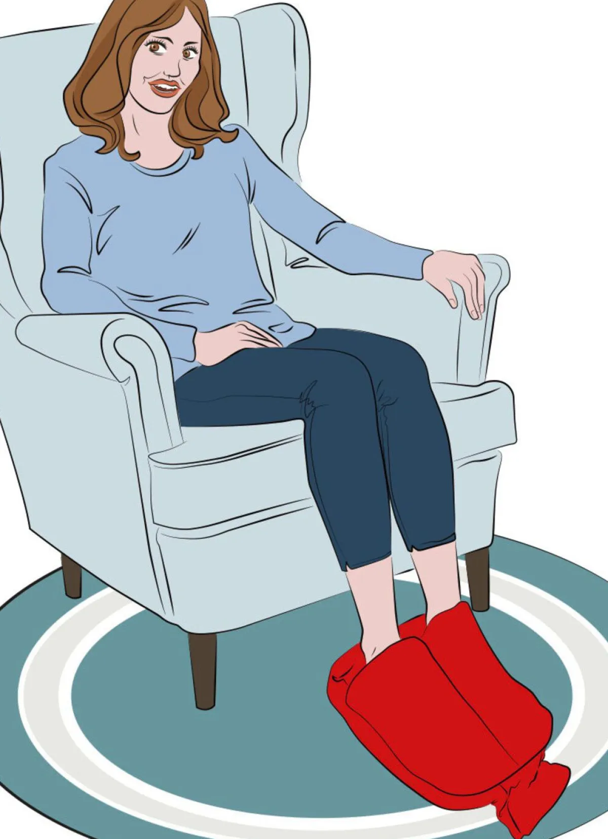 New BADER Vital Comfort Fuß-Wärmflasche mit sanftem Fleece-Bezug ROT