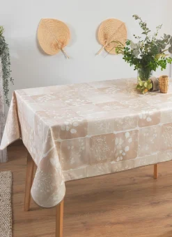 Clearance BADER Wachstuch-Tischdecke in toller Patchwork-Optik BEIGE