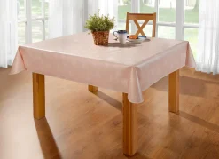 BADER Wachstuch-Tischdecke mit Pusteblumen-Motiv ROSÉ