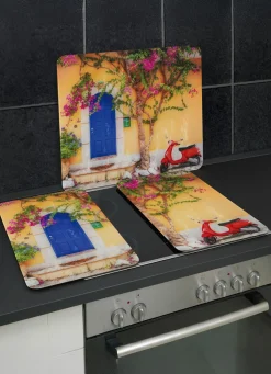 Outlet WENKO Wandblende aus Glas, Motiv VESPA