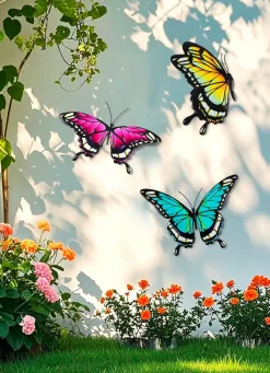 Outlet BADER Wanddeko 3er-Set "Schmetterling" bunt