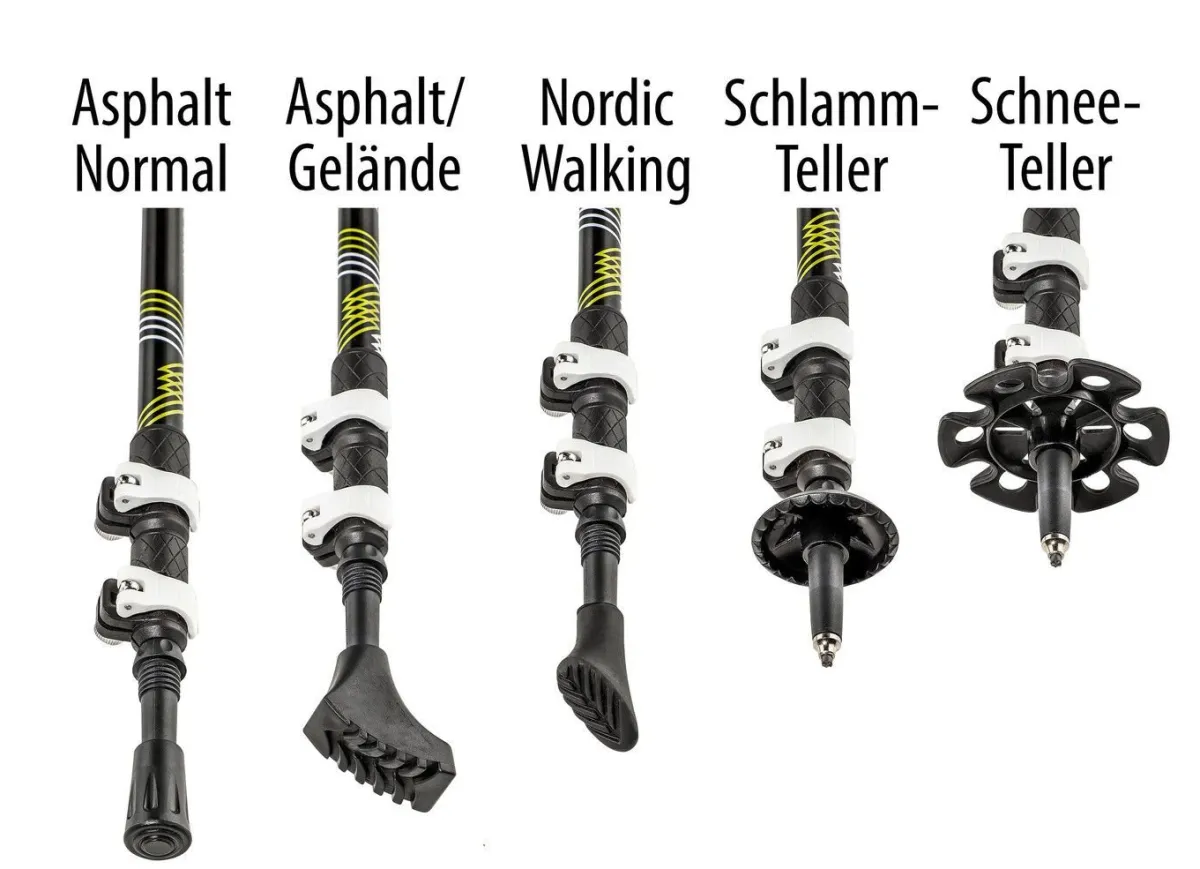 Clearance BADER Wanderstöcke, 2er-Set, Inkl. 5 Aufsätzen BRAUN