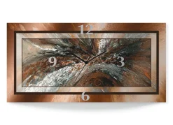 Best BADER Wanduhr aus Aluminium BRAUN