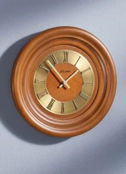 BADER Wanduhr aus massivem Holz KIRSCHBAUM