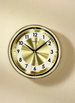 BADER Wanduhr mit Funkuhrwerk GOLD