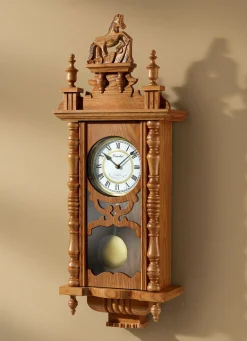 Hot BADER Wanduhr mit Pferd EICHE