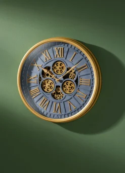 Clearance BADER Wanduhr mit sichtbaren Zahnrädern ANTHRAZIT