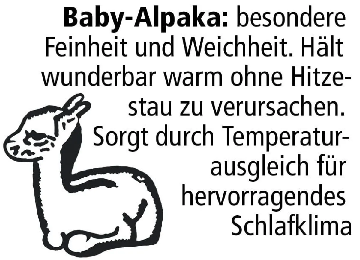 Hot BADER Webpelzdecke und Kissenbezug aus Alpakawolle NATUR