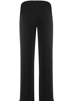 Outlet KLAUS MODELLE MADE IN GERMANY Weich fließende, 7/8-lange Hose SCHWARZ