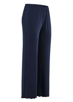 Outlet KLAUS MODELLE MADE IN GERMANY Weich fließende, 7/8-lange Hose NACHTBLAU