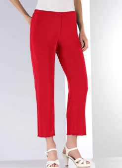 Clearance KLAUS MODELLE MADE IN GERMANY Weich fließende, 7/8-lange Hose ROT