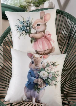 Best BADER Weicher Kissenbezug in Samtoptik CREME-BUNT