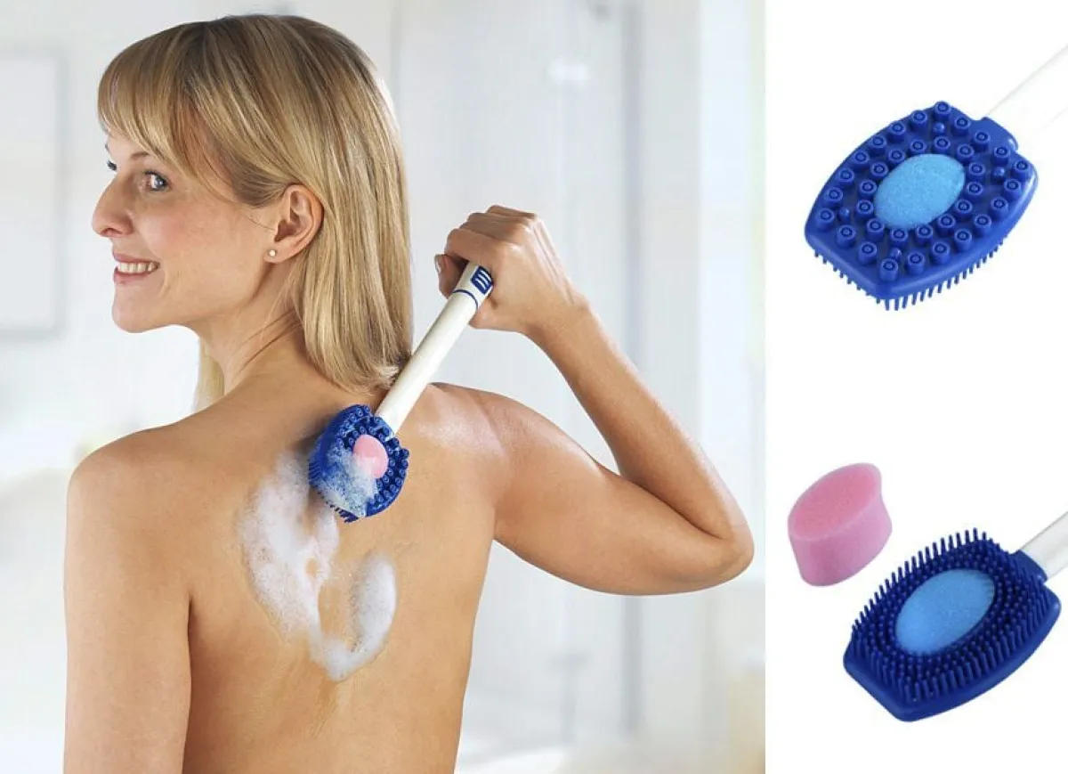 Sale BADER Wellness-Bürste 3-in-1: Reinigen, Pflegen und Massieren in Einem MEHRFARBIG