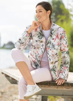 Discount BADER Wendejacke mit Druckerleiste CREME-BUNT