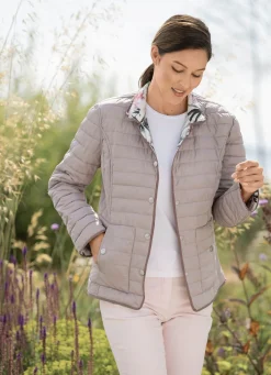 Discount BADER Wendejacke mit Druckerleiste CREME-BUNT