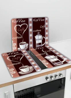 Hot WENKO Wandblende / Herdabdeckplatten, KAFFEE