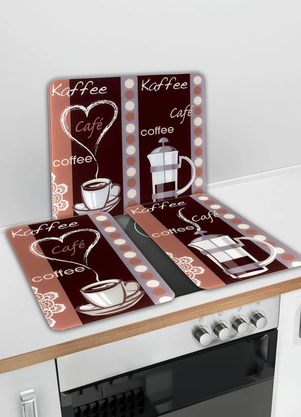 Hot WENKO Wandblende / Herdabdeckplatten, KAFFEE