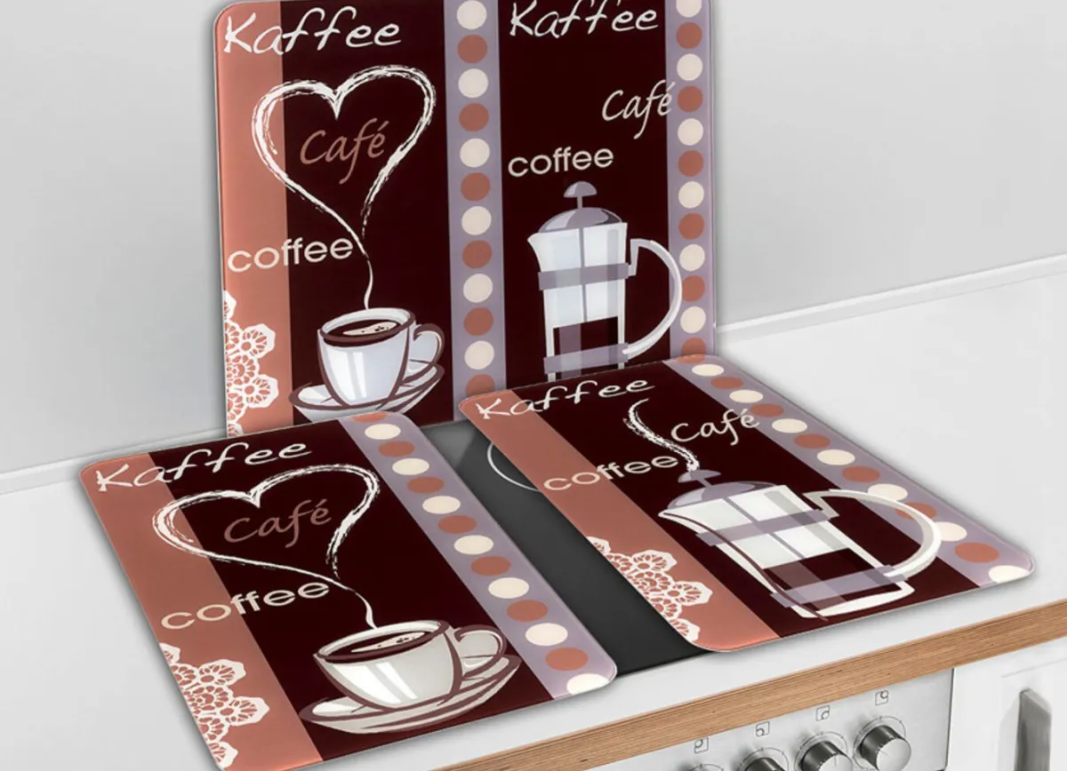 Hot WENKO Wandblende / Herdabdeckplatten, KAFFEE