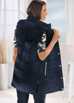 BADER Weste mit abnehmbarer Kapuze NAVY