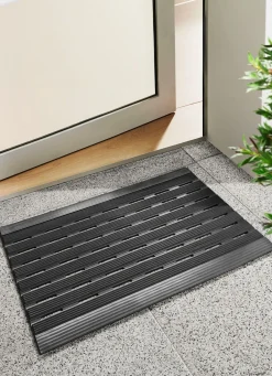 Outlet BADER Wetterfeste Fußmatte aus Gummi SCHWARZ
