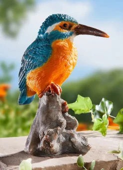 Clearance BADER Wetterfester Eisvogel von Hand bemalt BUNT