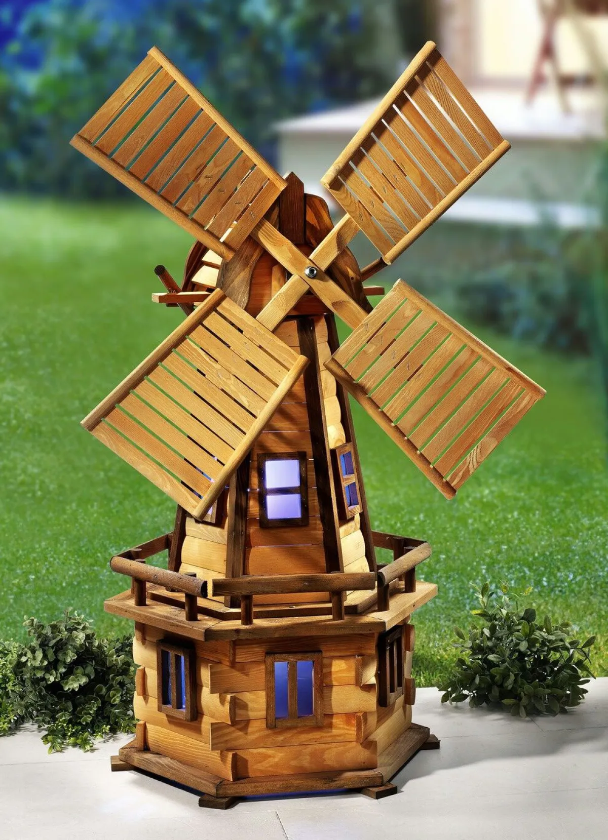 Outlet BADER Windmühle aus imprägniertem Erlenholz BRAUN