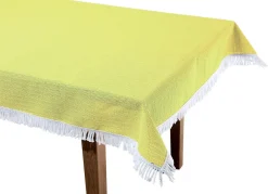 Best BADER Wind- und wetterfeste Gartentischdecke mit Fransenabschluss HELLGRÜN