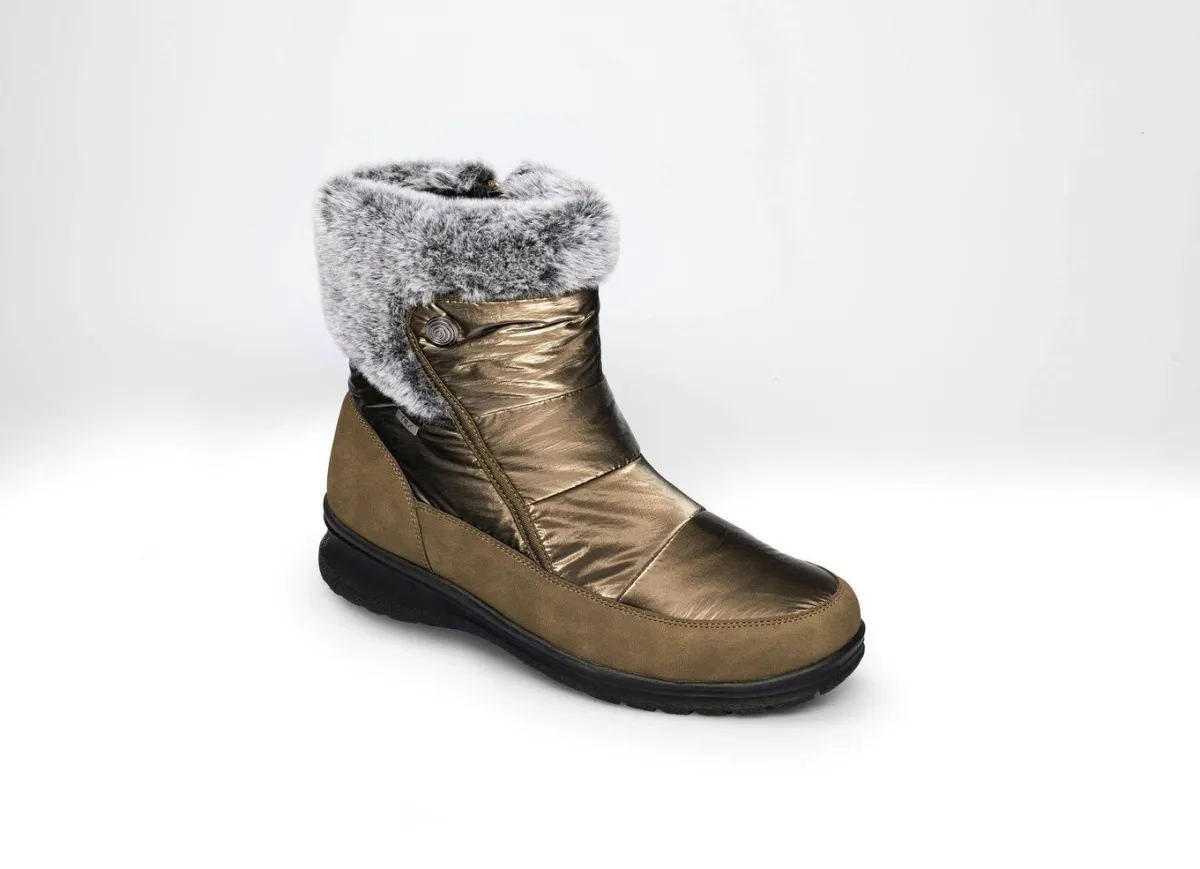 Online BADER Winterstiefel mit Kunstpelzrand OLIV