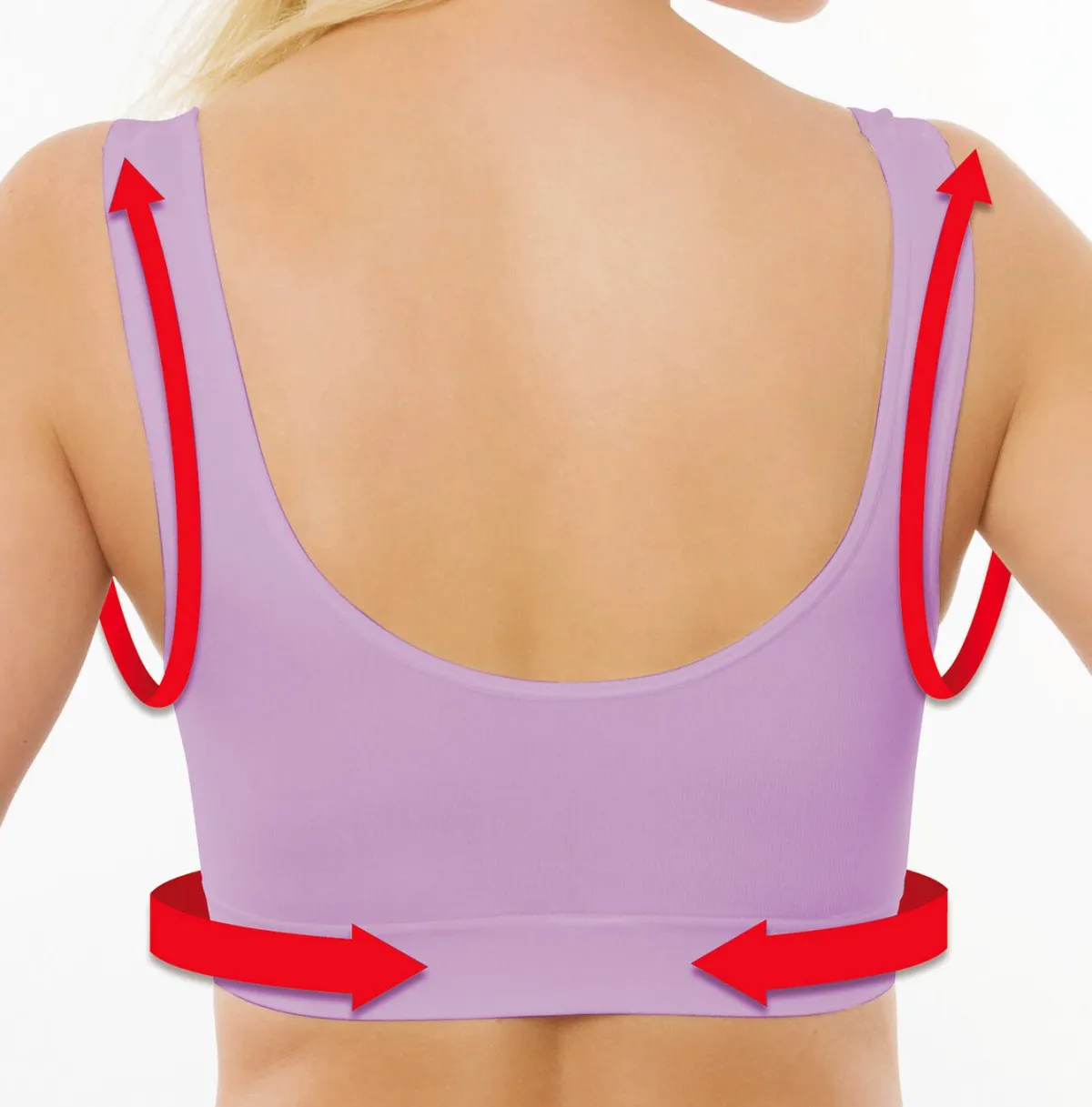 Hot BADER Wohlfühl-BH, 3er-Set ROSA-LAVENDEL-BLAU