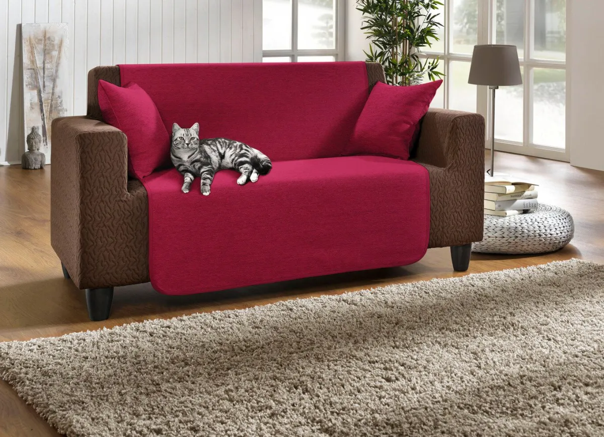 Hot BADER Wohnaccessoires aus hochwertigem Chenille BORDEAUX
