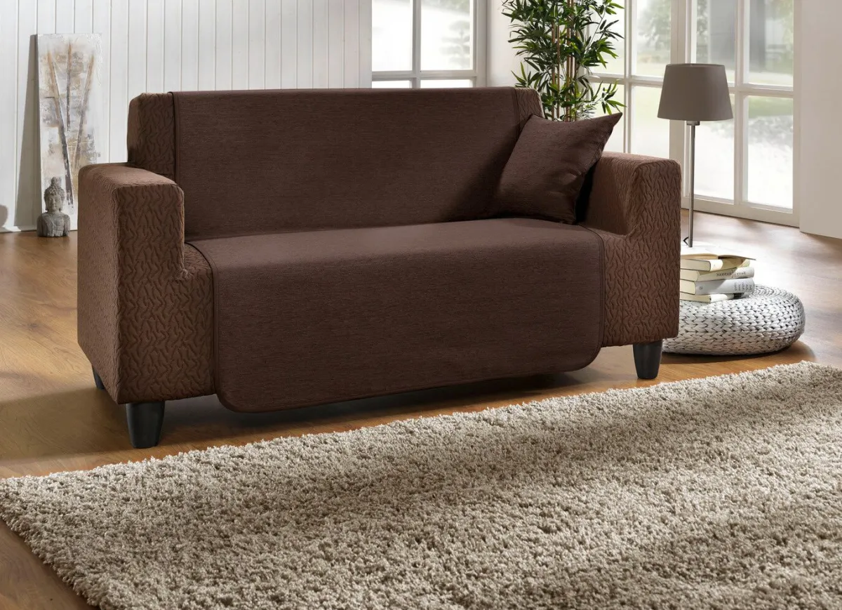 New BADER Wohnaccessoires aus hochwertigem Chenille BRAUN