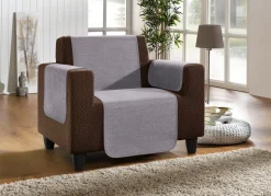 Outlet BADER Wohnaccessoires aus hochwertigem Chenille SILBER
