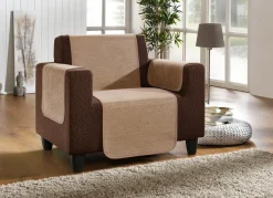 Best BADER Wohnaccessoires aus hochwertigem Chenille SAND