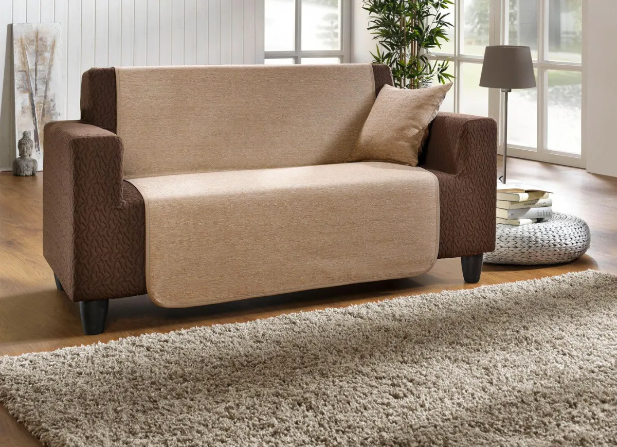 Best BADER Wohnaccessoires aus hochwertigem Chenille SAND