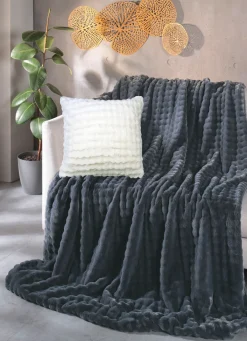 Clearance BADER Wohnaccessoires in weicher Super-Soft-Touch Qualität ANTHRAZIT