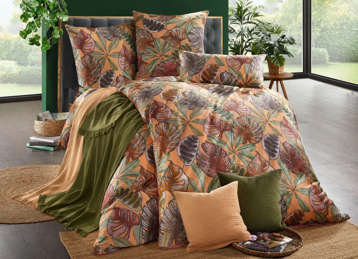 Hot BADER Wohndecke und Kissenbezug in toller Strickoptik GOLD