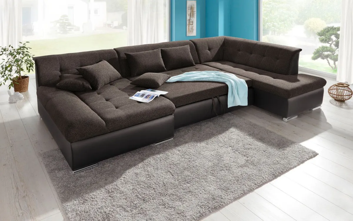 Clearance BADER Wohnlandschaft mit Bettfunktion BRAUN-BRAUN