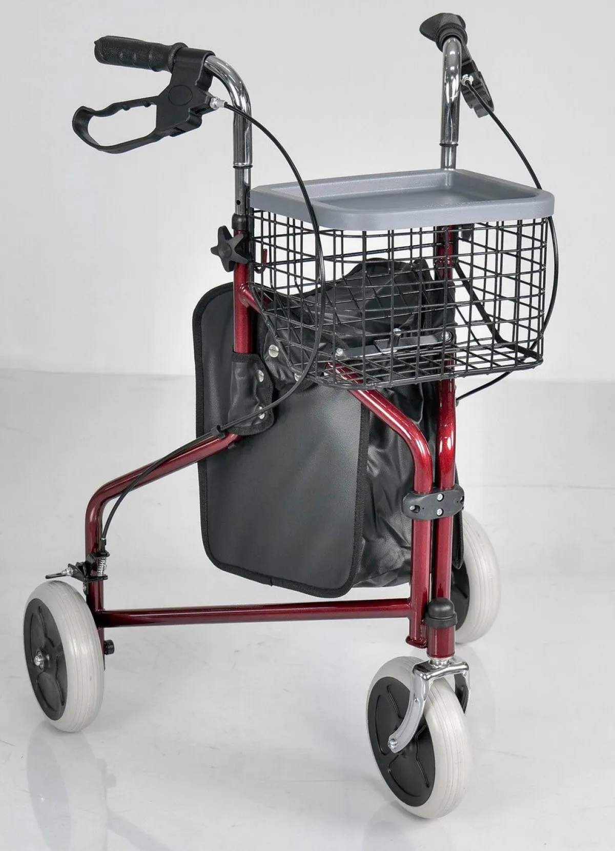 Best BADER Wohnungs-Rollator mit anatomisch geformten Handgriffen ROT