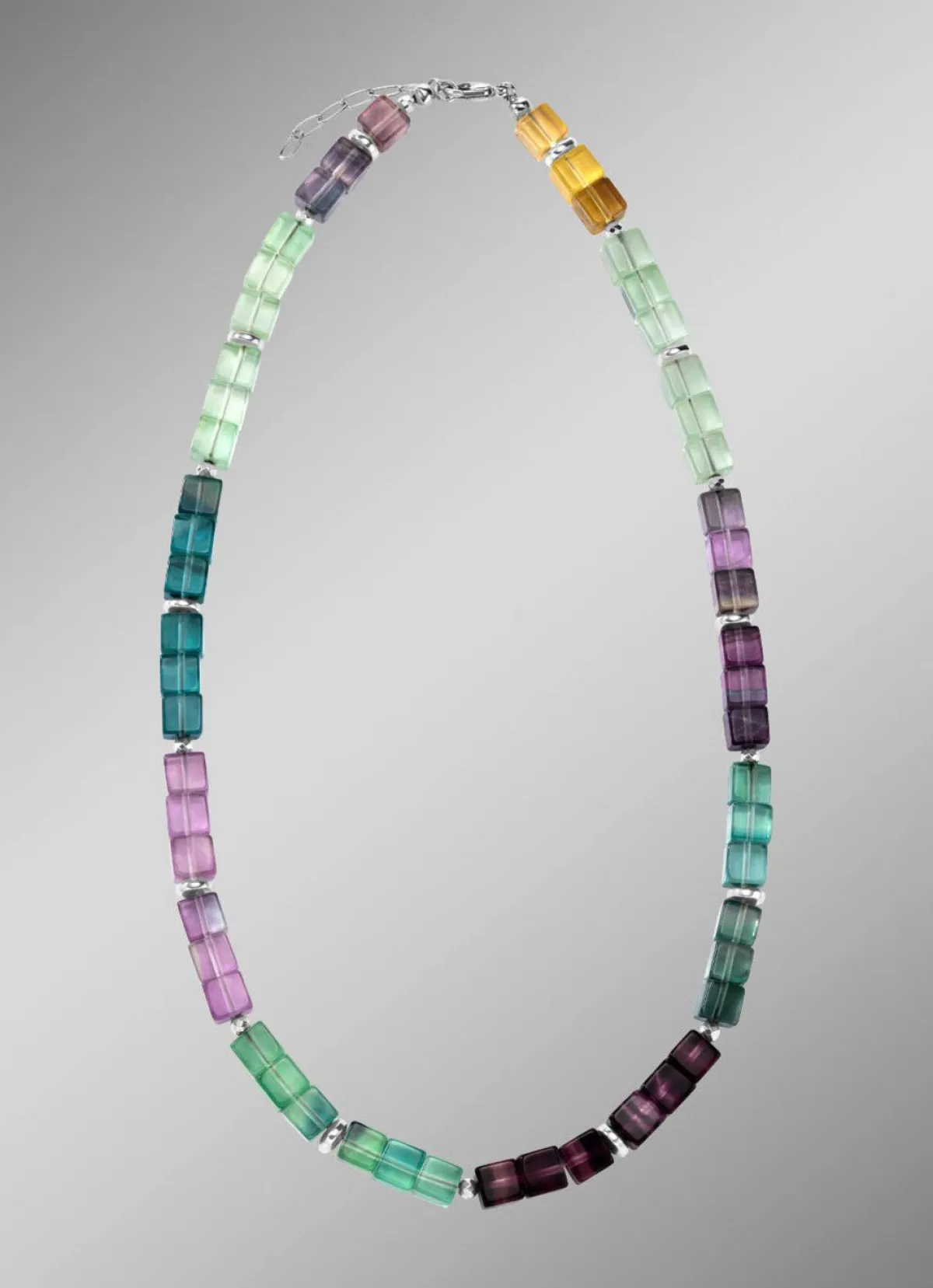 Clearance BADER Wunderschöne Garnitur mit Hämatit, beh. und Fluorit in Multicolor