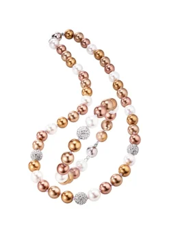 Online BADER Wunderschön schimmerndes, 2-teiliges Schmuck-Set BRAUN
