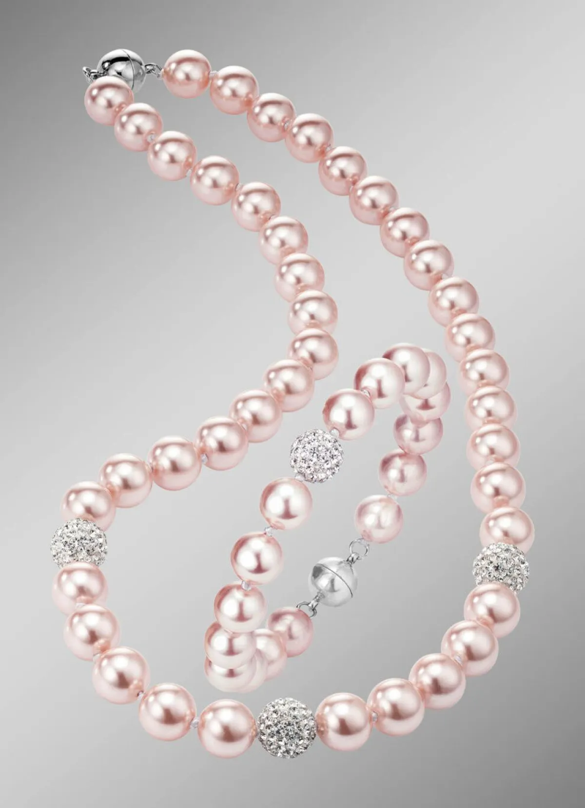 Best BADER Wunderschön schimmerndes, 2-teiliges Schmuck-Set ROSÉ