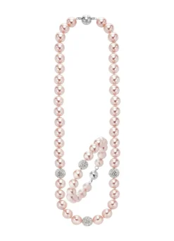 Best BADER Wunderschön schimmerndes, 2-teiliges Schmuck-Set ROSÉ
