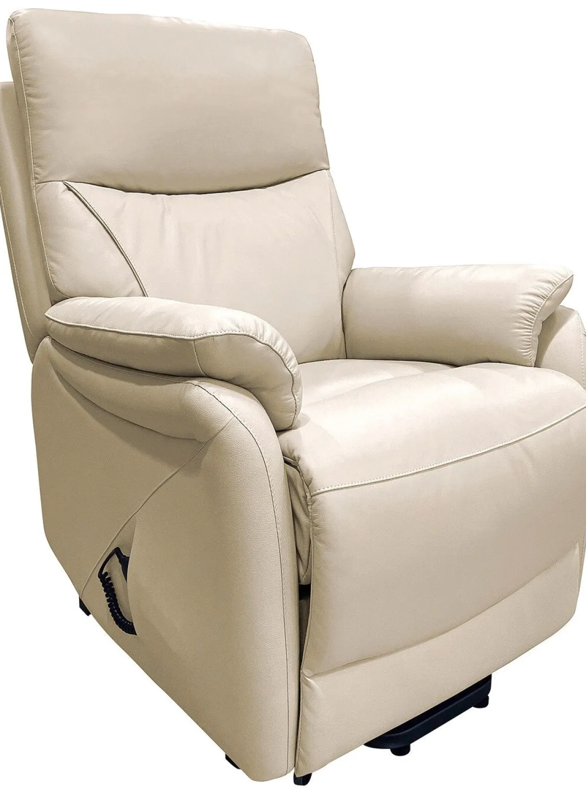 Hot BADER XXL Leder-Sessel mit Aufstehhilfe CREME
