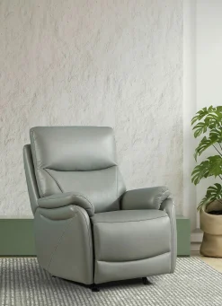 Clearance BADER XXL Leder-Sessel mit Aufstehhilfe GRAU